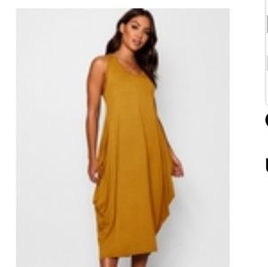 Racer Back Ruched Maxi Dress